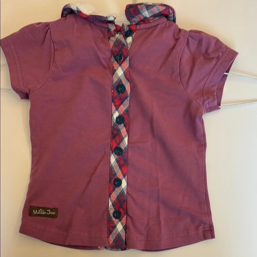Purple Plaid Kids Shirt